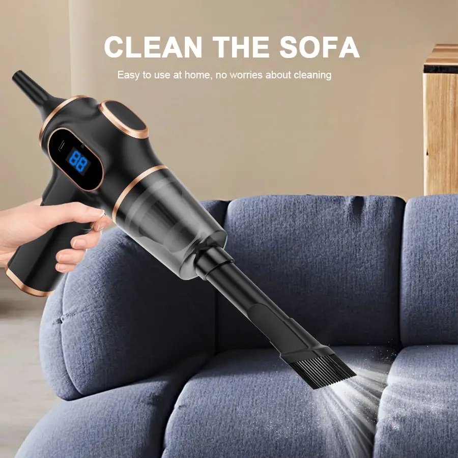 Portable Wireless Car Vacuum Cleaner – Powerful 95000PA Suction for Home &amp; Car