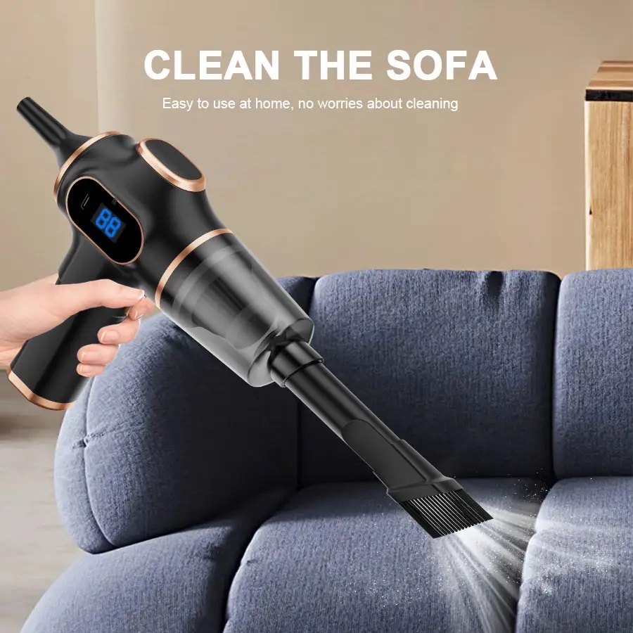 Portable Wireless Car Vacuum Cleaner - BLACK - 1
