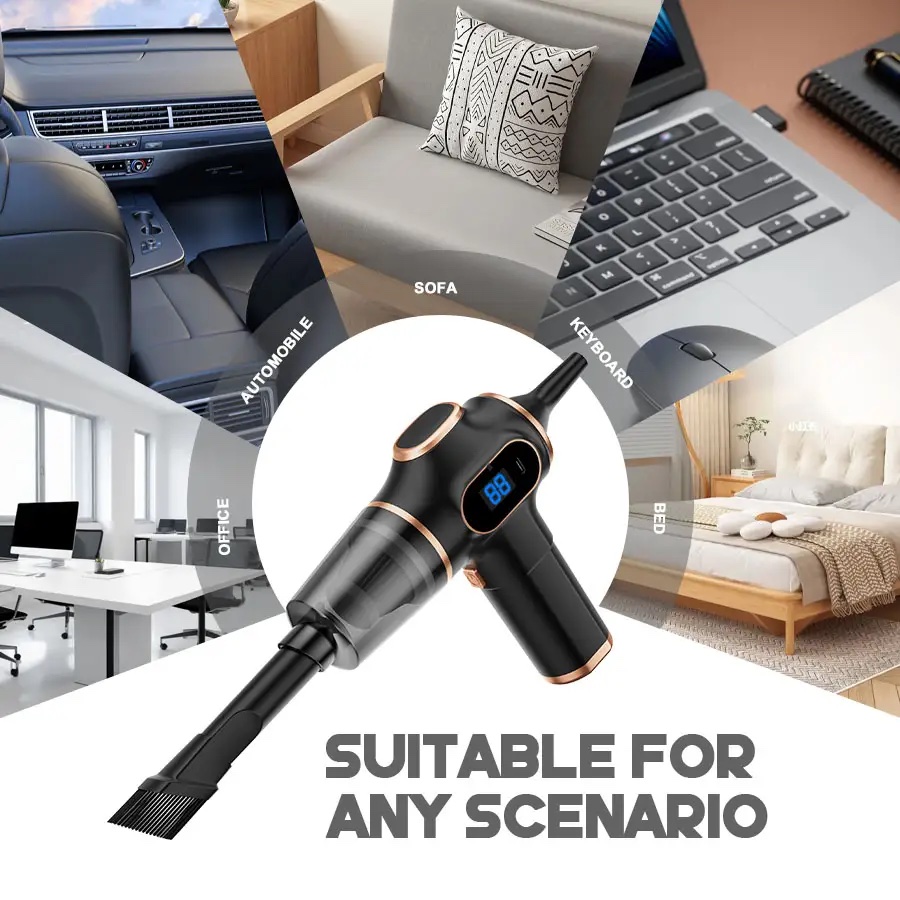 Portable Wireless Car Vacuum Cleaner - BLACK - 2