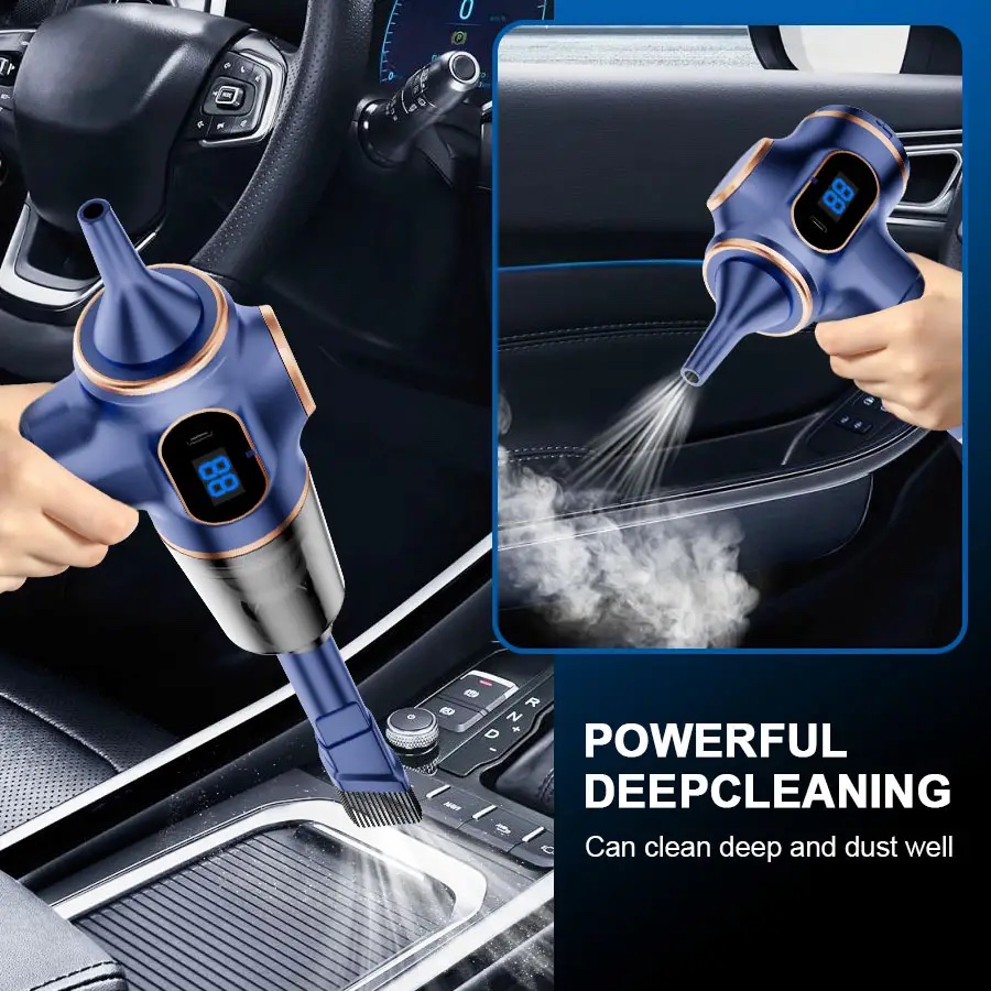 Portable Wireless Car Vacuum Cleaner - BLACK - 3